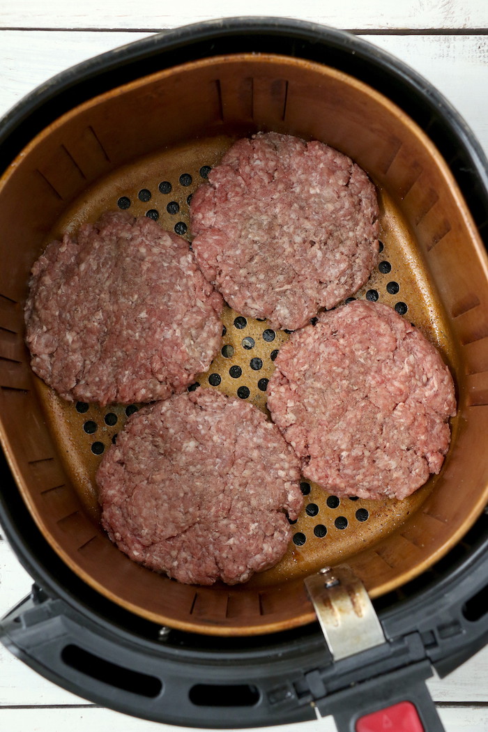 Easy Air Fryer Burgers - Juicy and flavorful burgers cooked perfectly in the air fryer! 