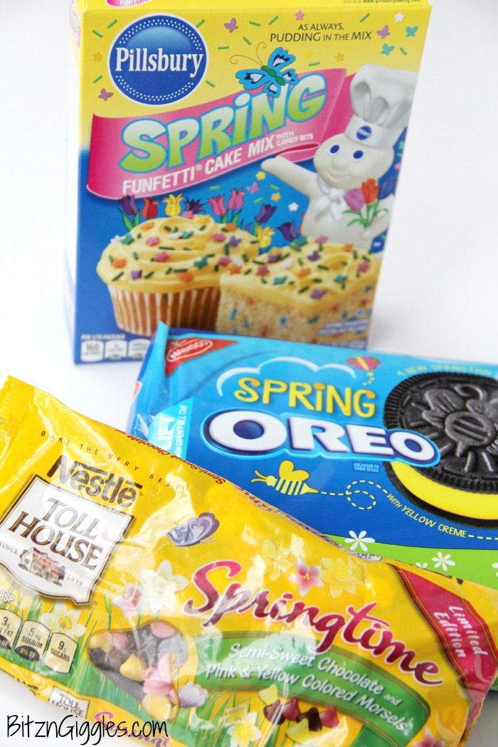 Cake Batter Truffle Bars - Sweet, chewy, decadent bars exploding with sprinkles, chocolate chips, marshmallows, and Oreo pieces!