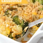 Cheesy Cauliflower and Broccoli Casserole - A cheesy cauliflower and broccoli casserole with buttery and golden Ritz cracker crumbs sprinkled over the top.