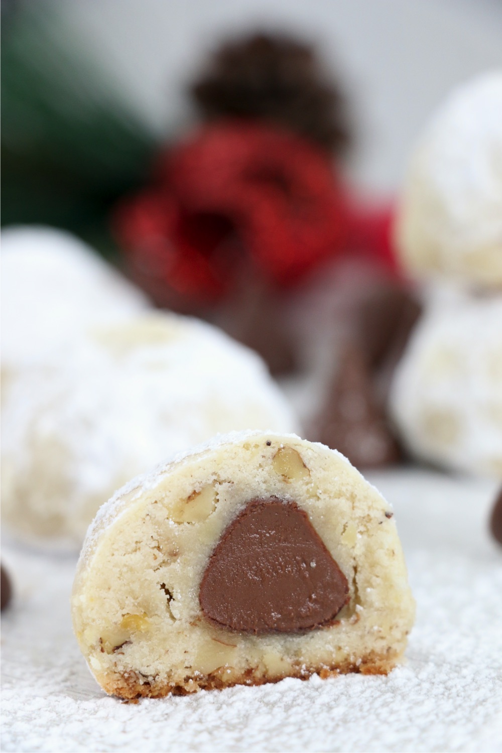 Inside of snowball cookie