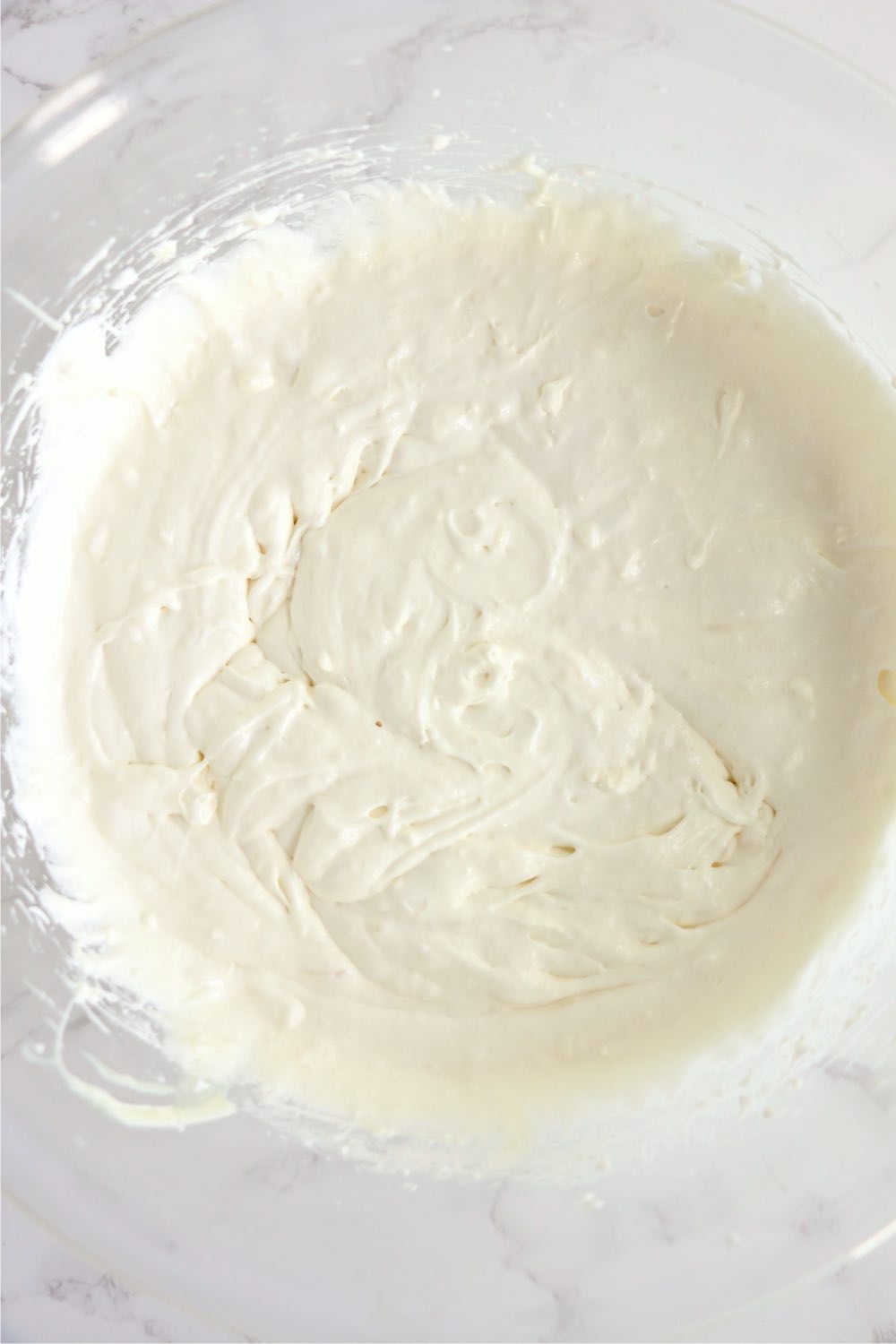Vanilla cream for trifle dessert.