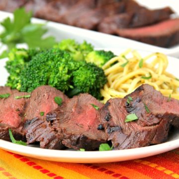 Easy Grilled Venison Backstrap - The best way to prepare venison backstrap! Delicious and flavorful with no gamey taste!