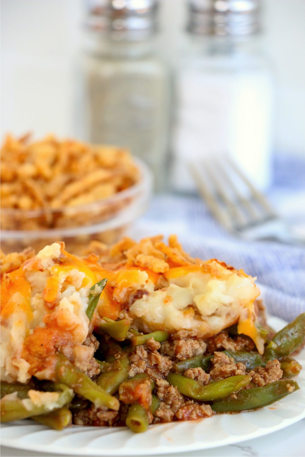 plateful of beef and vegetable casserole