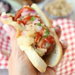 Air Fryer Beer Brats - Brats boiled in beer and onions and then air fried to perfection!