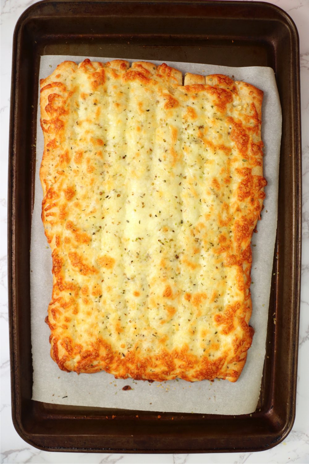 homemade cheese sticks just out of oven
