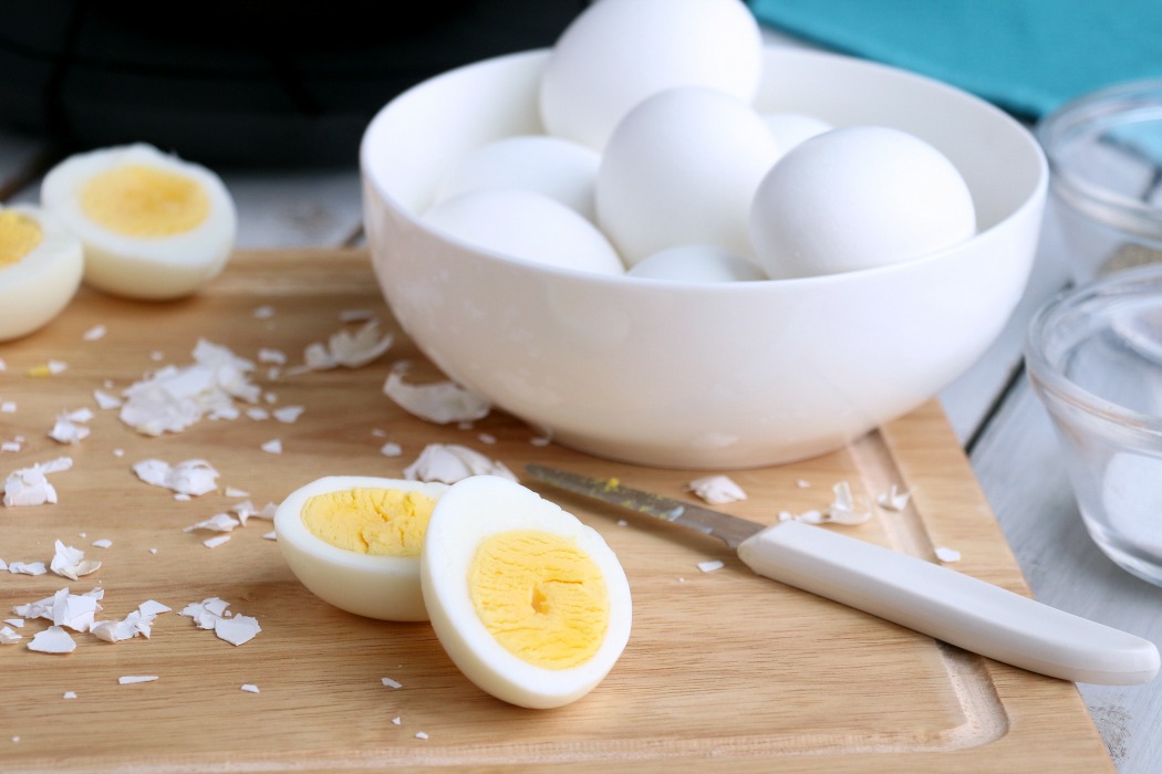 Air Fryer Hard Boiled Eggs - This is literally the EASIEST way to make hard boiled eggs! No boiling, no fuss. Just perfect, easy-to-peel hard boiled eggs!