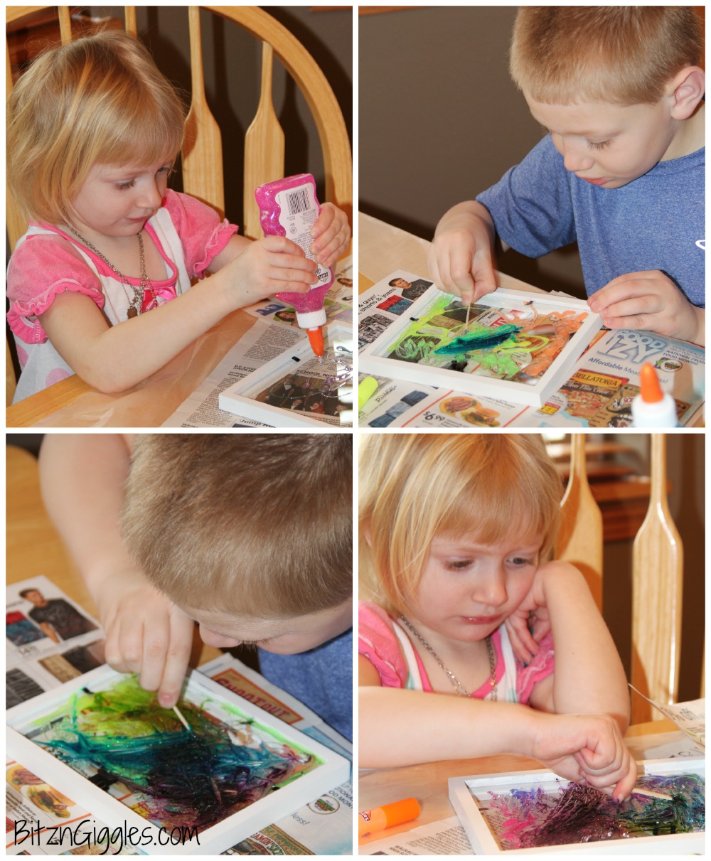 Stained Glass Art - A super simple project that uses glue and food coloring to produce breathtaking results!